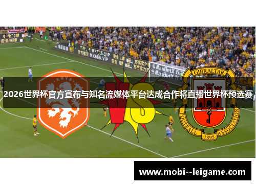 2026世界杯官方宣布与知名流媒体平台达成合作将直播世界杯预选赛